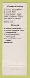Matchbook Cover - Cruzan Rum Frederiksted St Croix VI Liquor