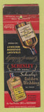 Matchbook Cover - Schenley Whiskey Golden Wedding  WORN