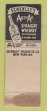 Matchbook Cover - Schenley Whiskey Golden Wedding  WORN