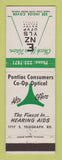 Matchbook Cover - Pontiac Consumers COOP Optical Pontiac MI