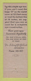 Matchbook Cover - Pontiac Consumers COOP Optical Pontiac MI