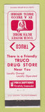Matchbook Cover - Truco Drug Stores Newton Falls OH?