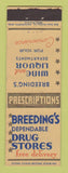 Matchbook Cover - Breeding's Drug Stores
