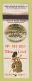 Matchbook Cover - White Label Scotch Whiskey Dominican Republic WORN