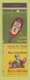 Matchbook Cover - Mission Bell Wines Madera CA MISCUT