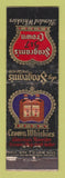 Matchbook Cover - Seagram's 5&7 Crown Whiskey feature WORN