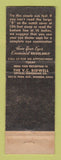 Matchbook Cover - VC Bidwell Opticians Warren OH