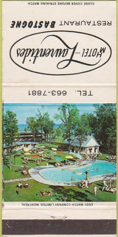 Matchbook Cover - Hotel Laurentides Beauport QC 30 Strike