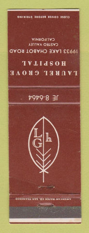 Matchbook Cover - Laurel Grove Hospital Castro Valley CA WEAR