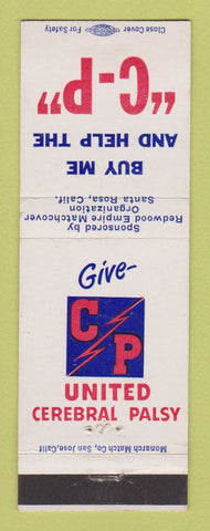 Matchbook Cover - United Gerebral Palsy Santa Rosa CA Help