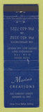 Matchbook Cover - Marina Creations London ON WEAR
