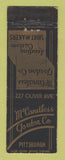 Matchbook Cover - McCandless Gordon Clothes Pittsburgh PA WORN