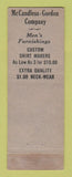 Matchbook Cover - McCandless Gordon Clothes Pittsburgh PA WORN