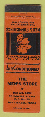 Matchbook Cover - The Men's Store Clothes Port Isabel TX ORANGE