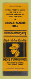 Matchbook Cover - The Men's Store Clothes Port Isabel TX YELLOW
