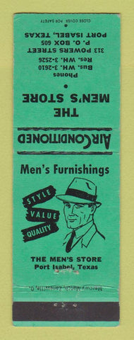 Matchbook Cover - The Men's Store Clothes Port Isabel TX GREEN