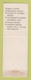 Matchbook Cover - Village Boutique Bridal Shoppe New Castle PA GREEN