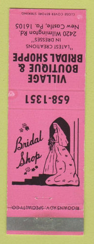 Matchbook Cover - Village Boutique Bridal Shoppe New Castle PA SALMON
