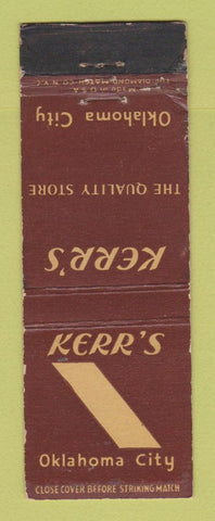 Matchbook Cover - Kerr's Store Oklahoma City OK WEAR