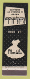 Matchbook Cover - Kathlyn Hecker Models Adelaide Australia
