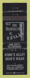 Matchbook Cover - King's Alley Men's Clothes Dallas OR WEAR