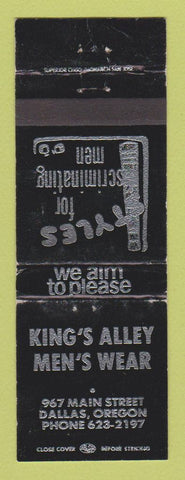Matchbook Cover - King's Alley Men's Clothes Dallas OR WEAR
