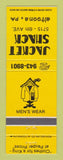 Matchbook Cover - Jacket Shack Men's Clothes Altoona PA