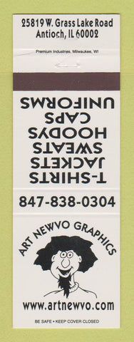 Matchbook Cover - Art Newvo Graphics Clothes Antioch IL