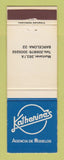 Matchbook Cover - Katherine's Agencia de Modelos Barcelona Spain