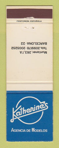 Matchbook Cover - Katherine's Agencia de Modelos Barcelona Spain