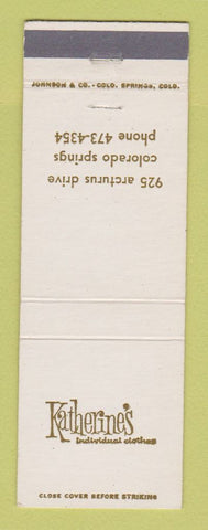 Matchbook Cover - Katherine's Clothes Colorado Springs