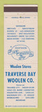 Matchbook Cover Traverse City Bay Woolens Ludington Sault Ste Marie Cadillac MI