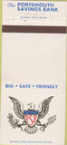 Matchbook Cover - Portsmouth Savings Bank NH 30 Strike