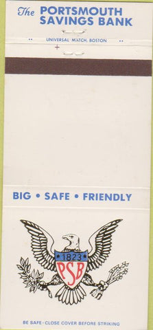 Matchbook Cover - Portsmouth Savings Bank NH 30 Strike