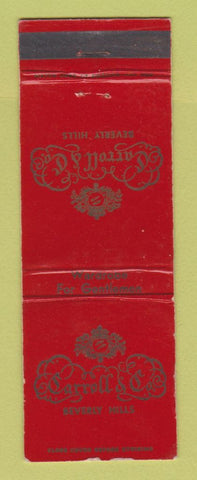 Matchbook Cover - Carroll Men's Clothes Beverly Hills CA WEAR