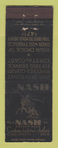 Matchbook Cover - Nash Clothes Cincinnati OH WEAR