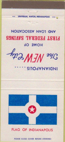 Matchbook Cover - First Federal Savings Indianapolis IN 30 Strike
