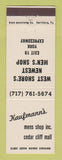 Matchbook Cover - Kaufmann's Men's Clothes York? PA