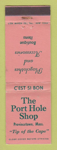 Matchbook Cover - The Port Hole Shop Clothes Provincetown MA