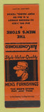 Matchbook Cover - The Men's Store Clothes Port Isabel TX ORANGE