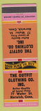 Matchbook Cover - Outfit Clothing Company Norwich CT