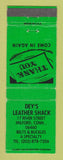Matchbook Cover - Dey's Leather Shack Milford CT