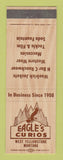 Matchbook Cover - Eagle's Curios West Yellowstone MD Woolrich Clothes