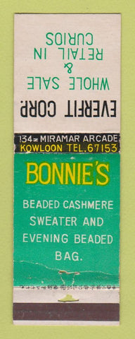 Matchbook Cover - Bonnie's Cashmere Sweaters Everfit Kowloon Hong Kong WORN