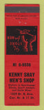 Matchbook Cover - Kenny Shay Men's Clothes
