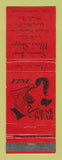 Matchbook Cover - Sammie Jones Men's Shoppe Clothes Memphis TN