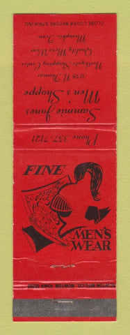 Matchbook Cover - Sammie Jones Men's Shoppe Clothes Memphis TN