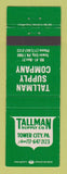 Matchbook Cover - Tallman Supply Tower City PA