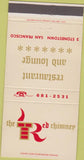 Matchbook Cover - The Red Chimney San Francisco CA 30 Strike
