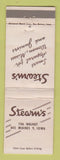 Matchbook Cover - Stearn's Women's Clothes Des Moines IA